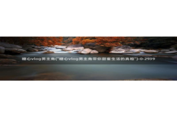 糖心vlog传媒app：糖心vlog男主角(\